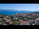 Apartamenty Smilja - great location: A1(6+1) Gornji-Pašike, A2(4+1) Donji-Pašike Supetar - Wyspa Brac  - widok na morze