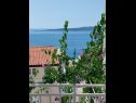Apartamenty Josip - 150 m from beach with free parking A1(3), A2(5), A3(2+2) Baska Voda - Riwiera Makarska  - Apartament - A3(2+2): widok na morze