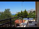 Apartamenty Miljko - 80 m from beach: A1(6), SA2(2), A10(4+1), A11(2+2) Brela - Riwiera Makarska  - tarasa