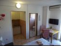 Apartamenty Don - 90m from the sea: A4(5), SA1 2S(2), SA2 2R(2) Dinjiska - Wyspa Pag  - Studio apartament - SA2 2R(2): kuchnia z jadalnią