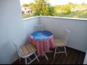Apartamenty Dali - 300 m from the beach: SA1 1D (3), A2 1L (5), A3 2k (6) Nin - Riwiera Zadar  - Studio apartament - SA1 1D (3): balkon
