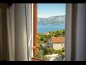 Apartamenty Pavlo - beautiful sea view: A1(4) Postira - Wyspa Brac  - Apartament - A1(4): widok z okna (dom i otoczenie)