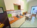 Apartamenty Ani - 10 M from the sea SA1 zeleni(2+1), SA2 žuti(2+1) Jadranovo - Riwiera Crikvenica  - Studio apartament - SA1 zeleni(2+1): kuchnia z jadalnią
