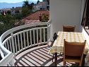 Apartamenty Biljana - 150m from beach: A1(2+1), A2(2+2), A3(5), A4(2+2) Gradac - Riwiera Makarska  - Apartament - A2(2+2): balkon