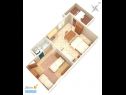 Apartamenty Zdravko - 150 m from sandy beach: SA1(3), SA2(3), A3(5) Duce - Riwiera Omis  - Apartament - A3(5): plan pomieszczeń