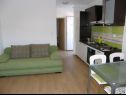 Apartamenty Ljubi - 20 m from beach: A1(4+1), A2 Crveni(2+2), A3 Zeleni(2+2) Vinisce - Riwiera Trogir  - Apartament - A3 Zeleni(2+2): kuchnia z jadalnią