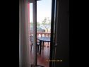 Apartamenty Sor - on the beach: SA1(2+1), A1(4+1), A2(2+2), A3(2+2) Bibinje - Riwiera Zadar  - Studio apartament - SA1(2+1): balkon