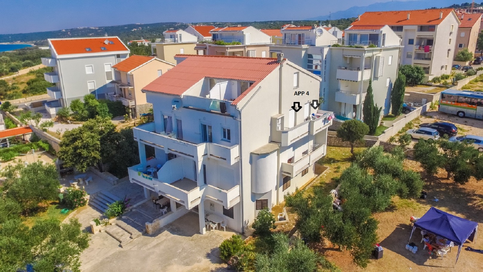 Apartamenty Boris - 150 m from beach: A7(2+1), A6(2+1), A4(2+2), A8(3+1), A5(4+1) Novalja - Wyspa Pag 